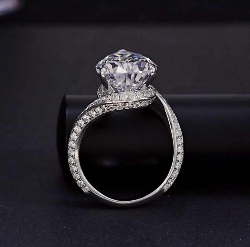 6.00ct Pear Cut Lab Grown Diamond Ring, IGI Certified, Pear Diamond Ring