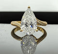 6.00ct Pear Cut Lab Grown Diamond Ring, IGI Certified, Pear Diamond Ring
