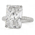 6.00Ct Radiant cut F-VS1 Lab Grown Diamond Ring in 14k White Gold With IGI Certificate,Radiant Lab Diamond Engagement Ring