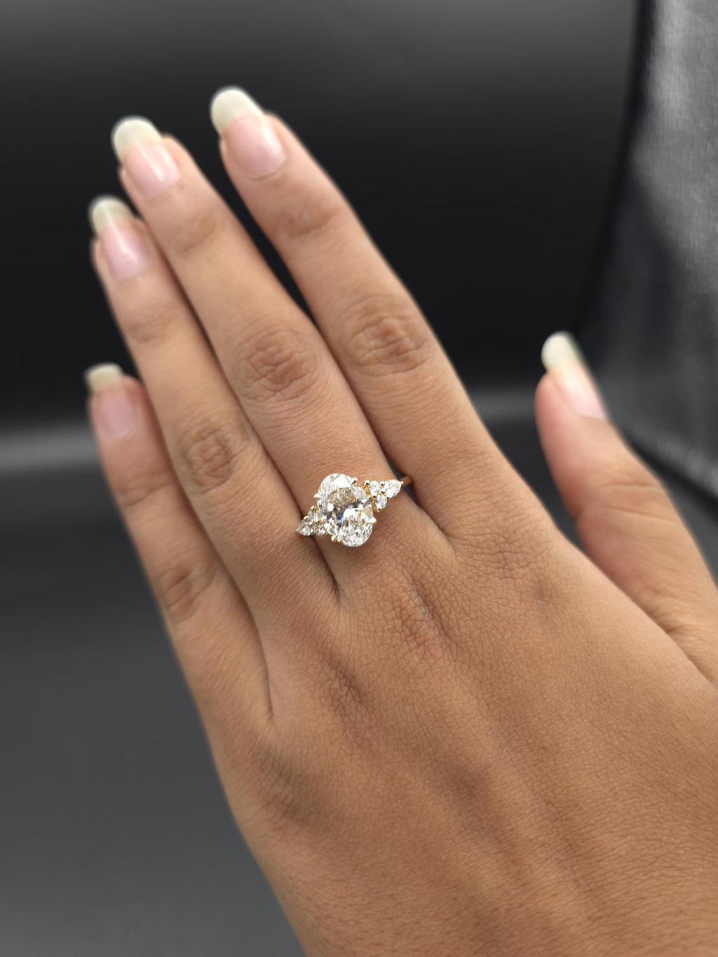 IGI Certified 2.50ct Oval Lab Grown Diamond 14k Yellow Gold Engagement Ring