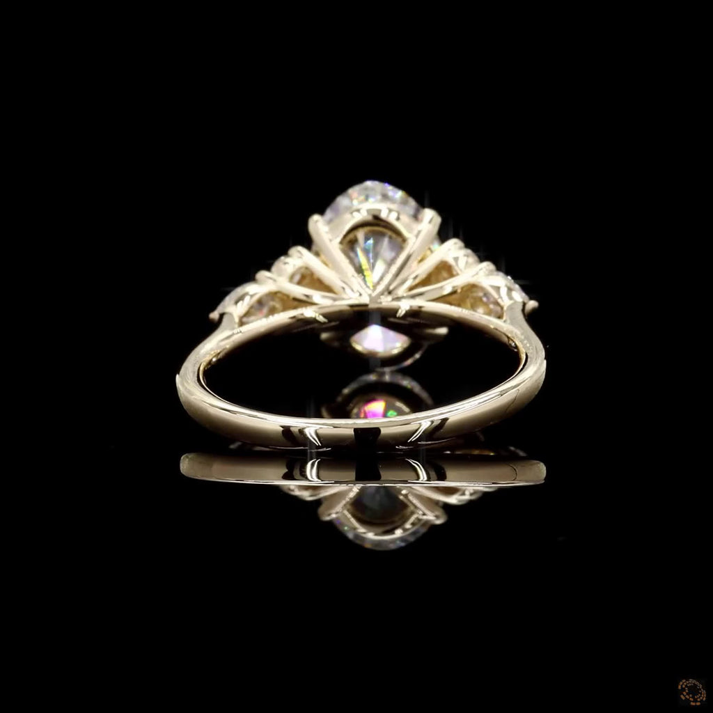 IGI Certified 2.50ct Oval Lab Grown Diamond 14k Yellow Gold Engagement Ring