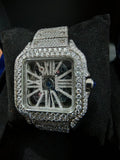 custom watch Skeleton - Steel- Custom Pavé Diamond-Set (VVS) - Blue-Steel Swords