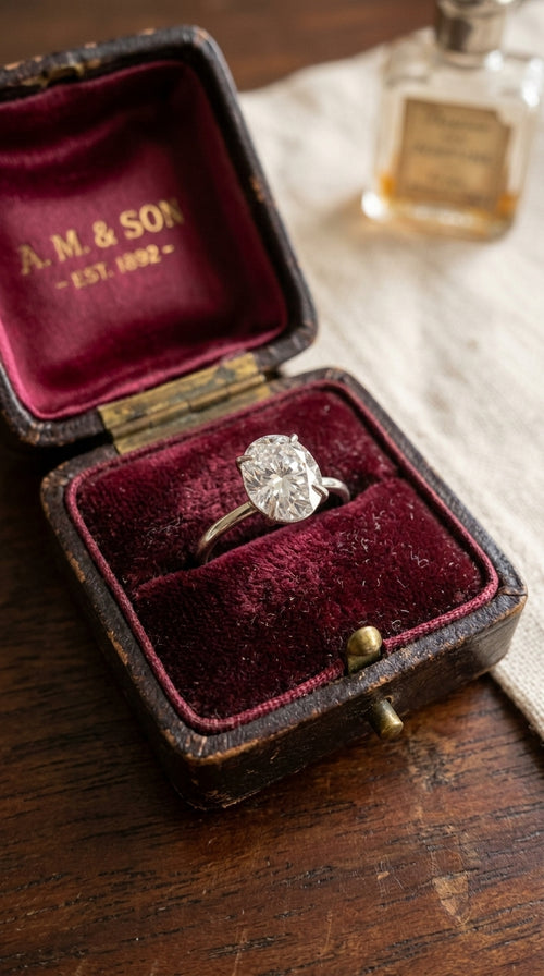 2CT Lab Grown Diamond 14k White Gold Engagement Ring Minimalist Oval Cut Wadding Ring