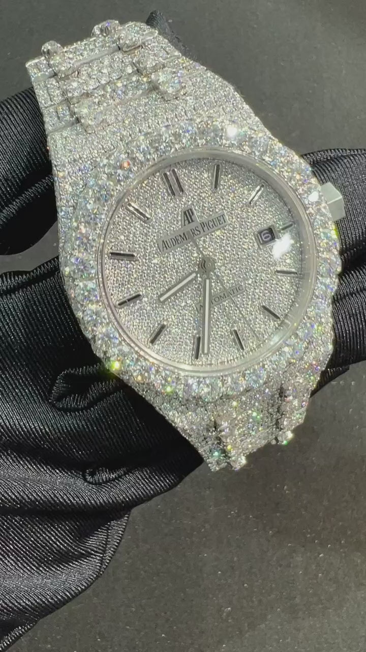 Custom Audemars Piguet Royal Oak Fully Diamond Luxury Watch
